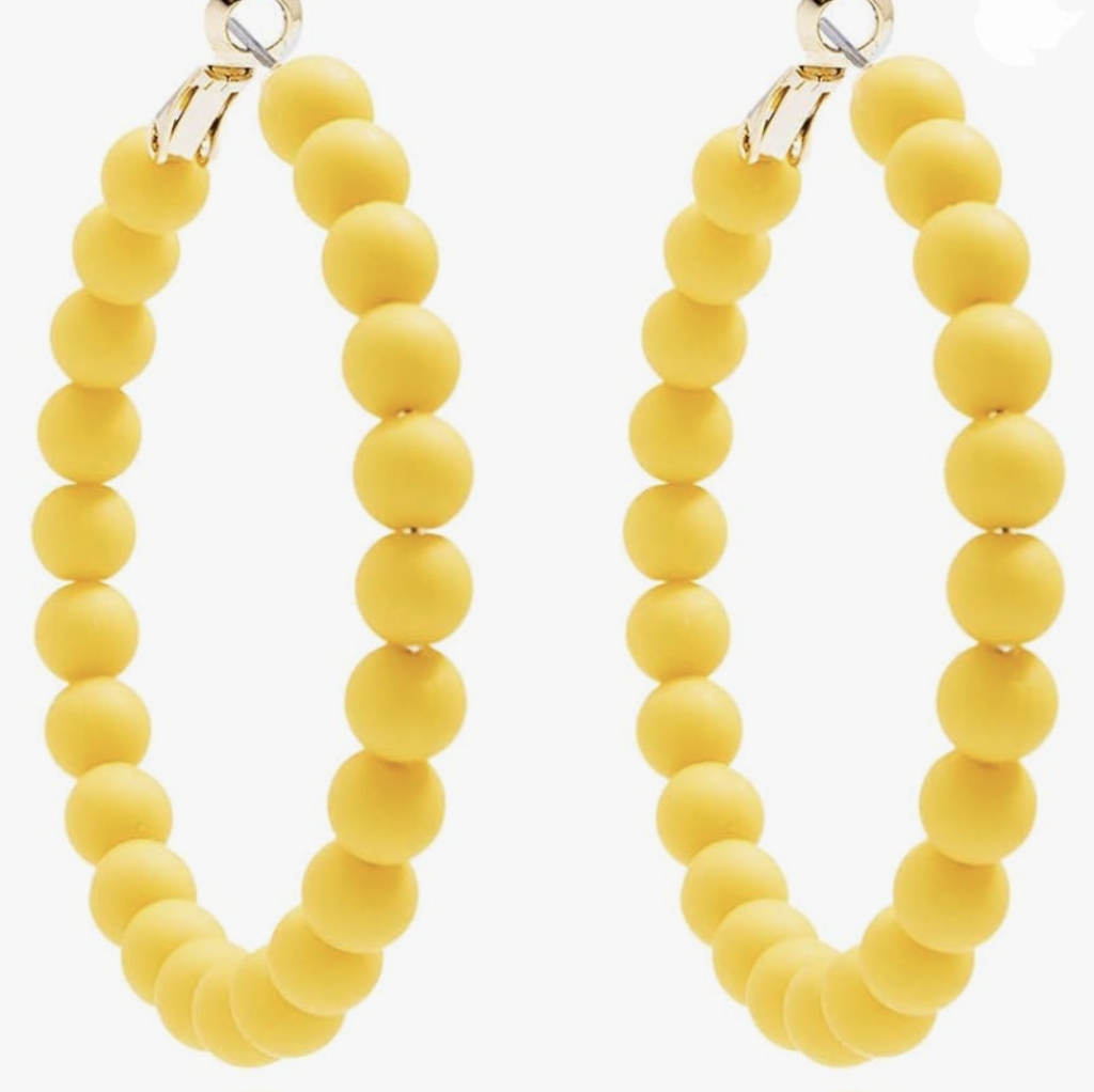 Yellow Hoop Earrings